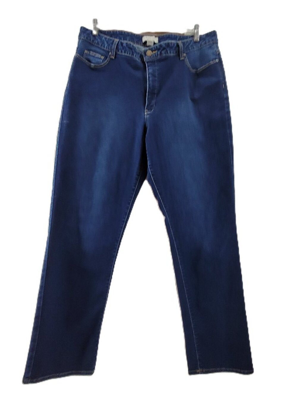 Coldwater Creek Jeans Womens 16 Tall Blue Natural Fit Straight Stretch 34x32